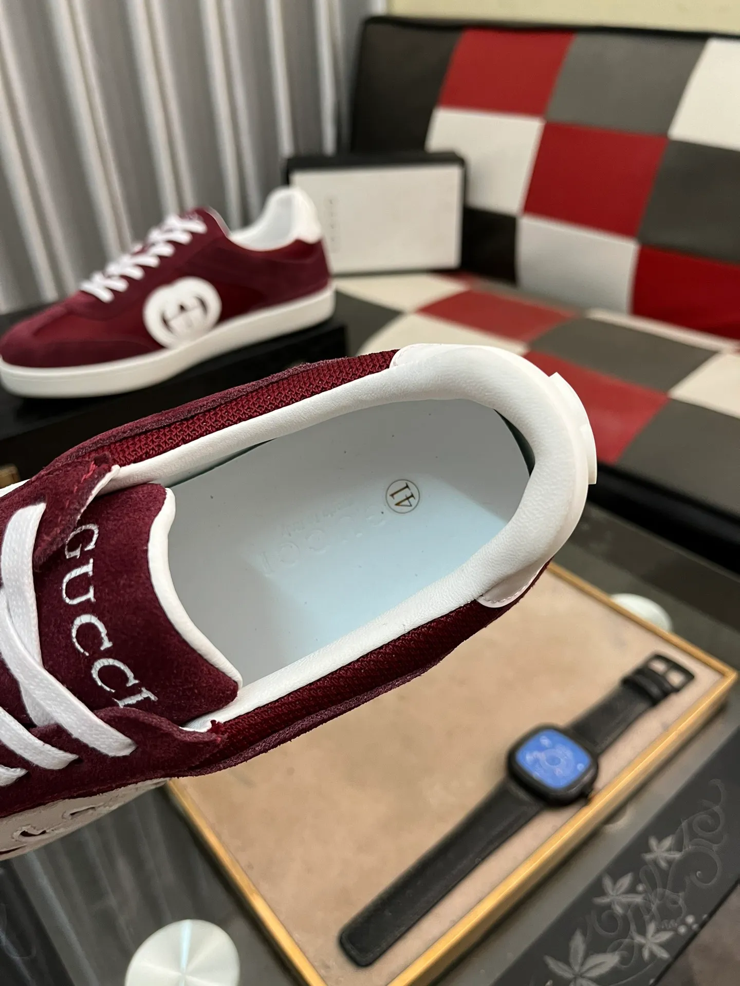 Men's shoes💰380⌚️⌚️[GUCCI] Gucci men's casual shoes are absolutely popular🔥The ultimate matching item for trendy men! The charm of super texture is irresistible, the main recommendation, the flower leather color is bright! The upper is made of high-quality cowhide + brand printed fabric, sheepskin feet, wear-resistant rubber sole, noble and elegant! Extremely comfortable🎁🎁You can be as handsome as you want💪 38-447️⃣colors available